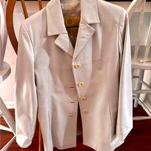 Peruzzi Italian Leather Jacket Tan beautiful made, soft leather never worn.
